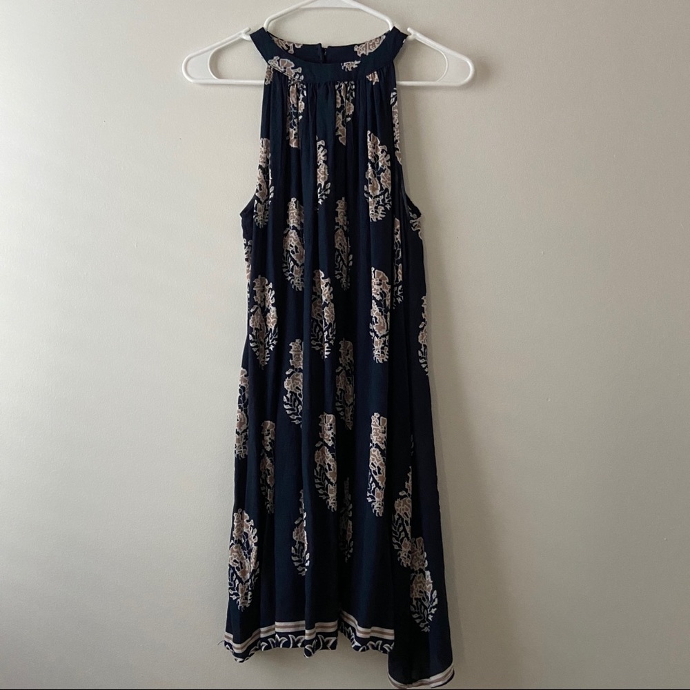 Navy and Taupe Dress